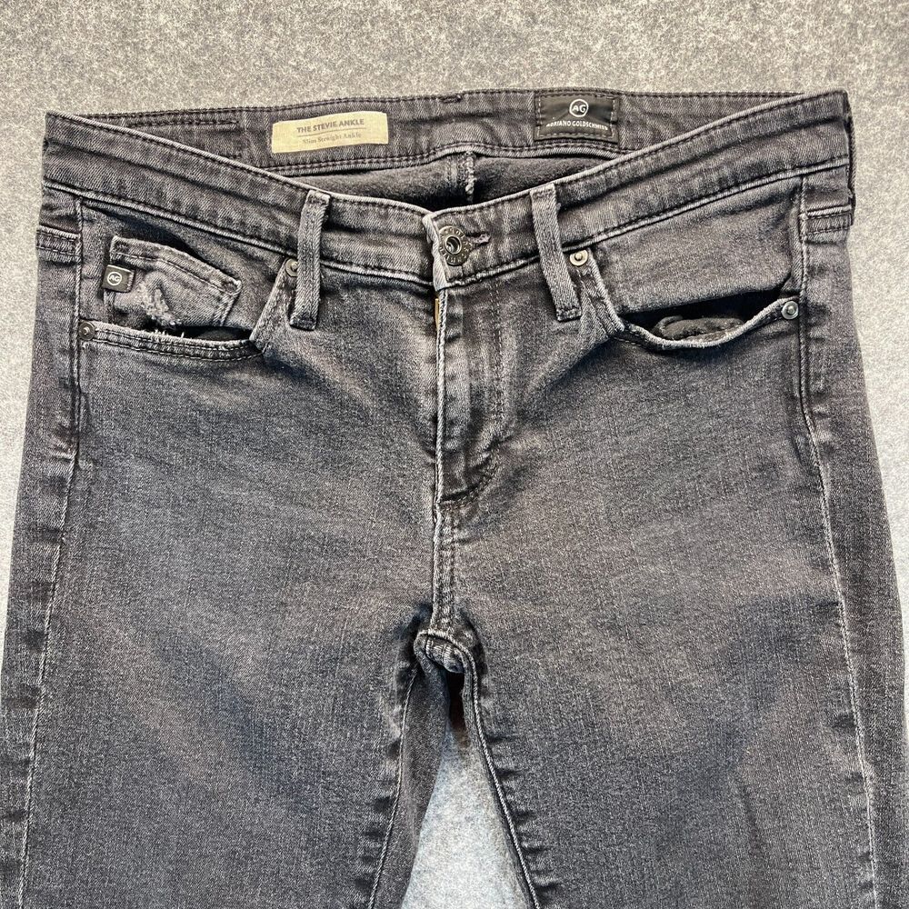 AG Adriano Goldschmied Jeans Womens 26 Stevie Slim Straight Ankle Distressed - Picture 3 of 13